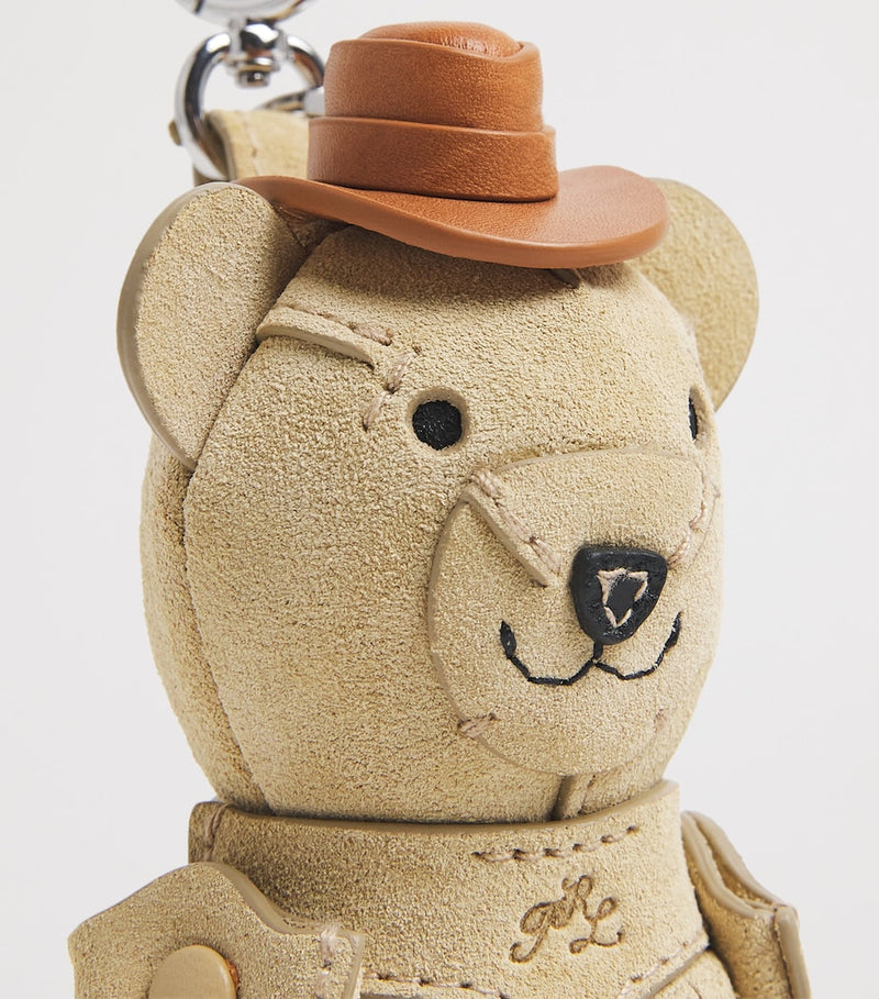Polo Ralph Lauren suede western Polo Bear bag charm 14cm (British brand)