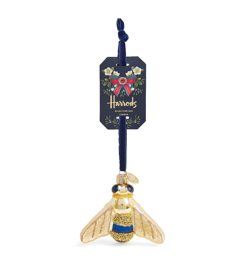 Glass-Blown Nutcracker Tree Decoration with Hanging Loop, 16.5cm Height