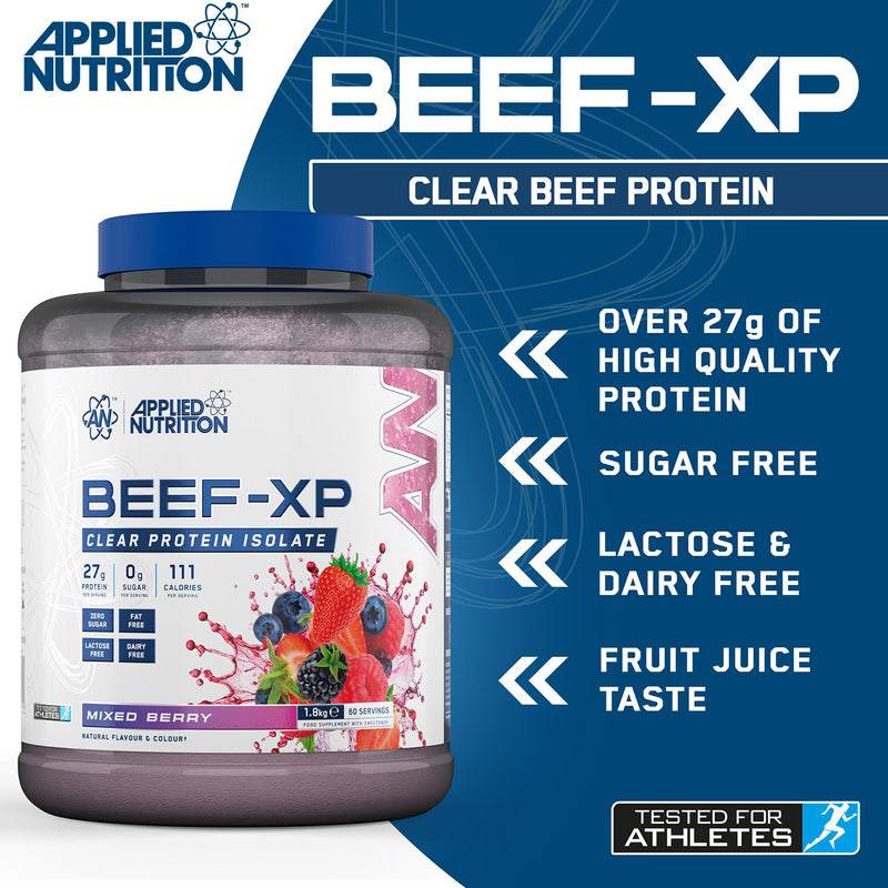 Applied Nutrition Beef Protein Powder Mixed Berry 1.8KG - British product