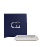 Greggio silver-plated Georgian rectangular tray 34cm x 26cm, UK version
