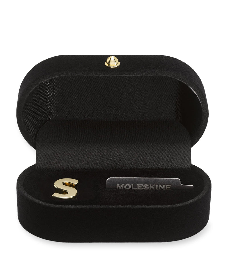 Moleskine gold-plated S notebook charm, imported from the UK