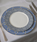 Geometric Print Fine Bone China Dinner Plates Set of 2 (26cm Diameter)