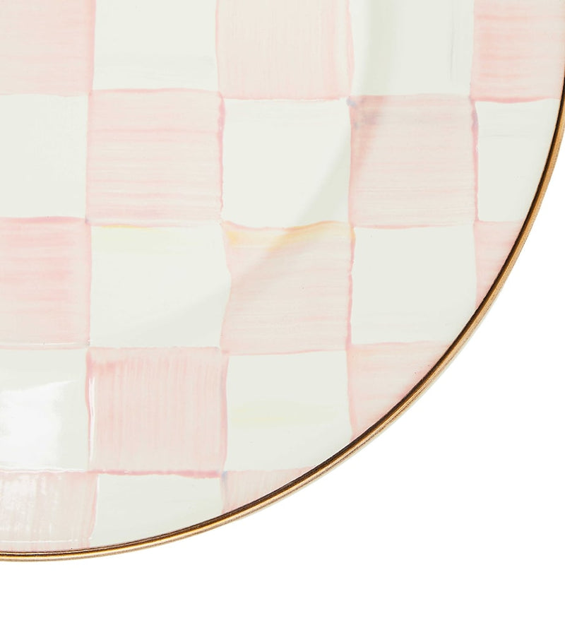 MacKenzie-Childs Rosy Check dinner plate 25cm - British product