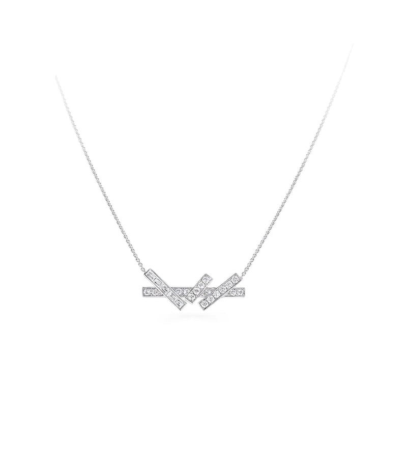 Graff Threads white gold diamond necklace 46cm, imported from the UK