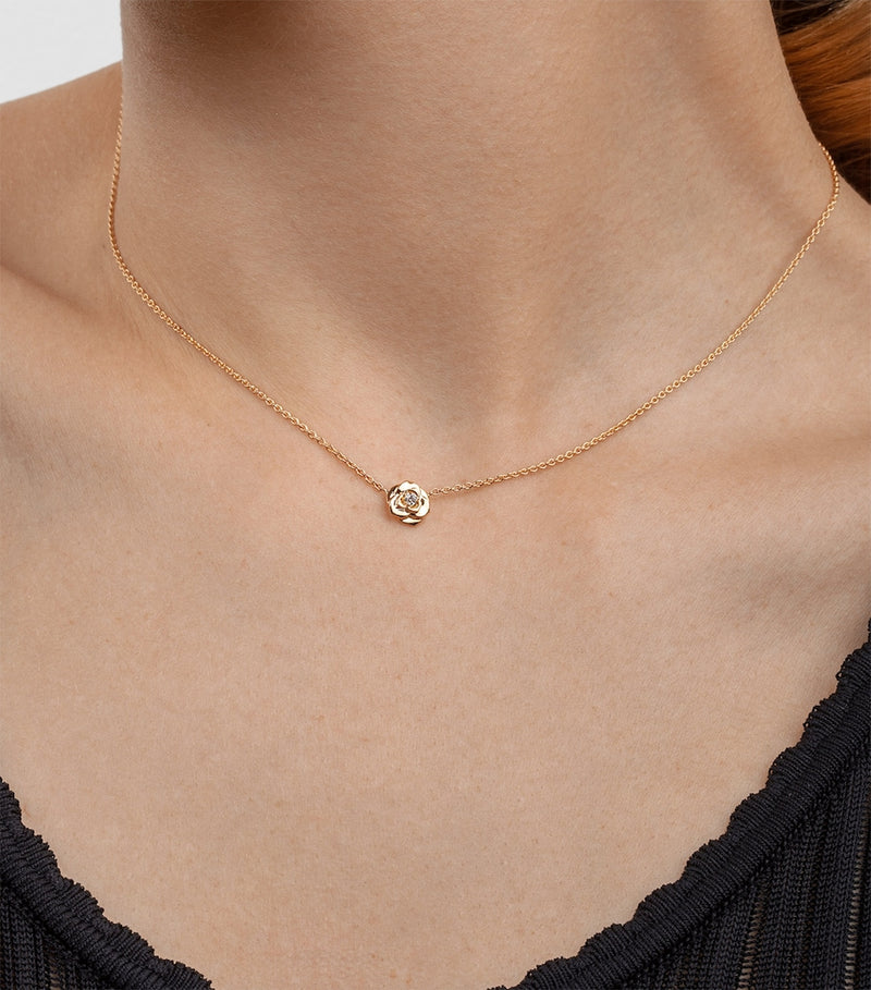 Piaget rose gold diamond pendant necklace - British product