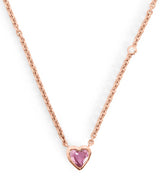 Harrods SHAY Rose Gold Sapphire and Diamond Heart Necklace- Buy online at McGrocer