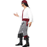 Smiffys Pirate Man Costume black and white outfit, imported from the UK