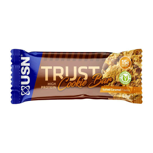 USN Trust High Protein Cookie Bar Salted Caramel Flavour 60g GOODS Boots