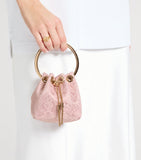 Jimmy Choo Micro Bon Bon top-handle bag in pastel lace (British brand)