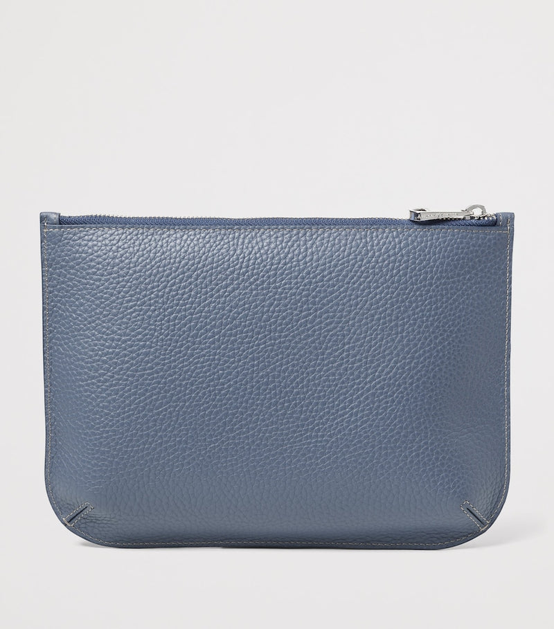 Aspinal of London large leather Ella pouch, imported from the UK