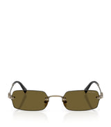 Harrods Miu Miu Metal Rectangular Sunglasses- Buy online at McGrocer