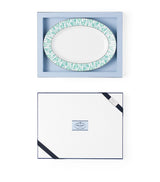 Harrods Geometric Print Serving Plate with Black Edging, 34cm Diameter- Buy online at McGrocer