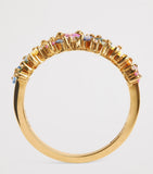 Suzanne Kalan pastel sapphire and diamond half band ring, UK version