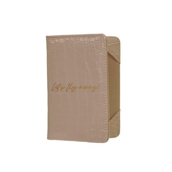 Danielle Creations Taupe Faux Croc Passport Cover - British product