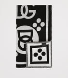 Dolce&Gabbana Casa wool logo jacquard throw 140cm x 180cm - British product