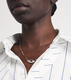 Jacquie Aiche evil eye necklace yellow gold diamond tanzanite (British brand)