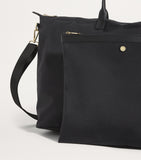 Harrods nylon overnight tote bag with leather trim and gold hardware, UK version