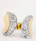 Engelbert yellow gold diamond statement ring - British product