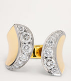 Engelbert yellow gold diamond statement ring - British product