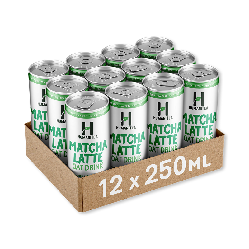 HumaniTea cold brew matcha latte oat drink 12x250ml - British product