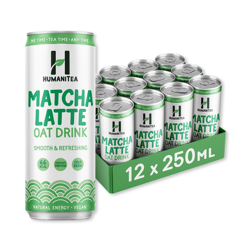 HumaniTea cold brew matcha latte oat drink 12x250ml - British product