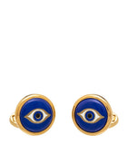Halcyon Days gold and enamel Evil Eye cufflinks, UK version
