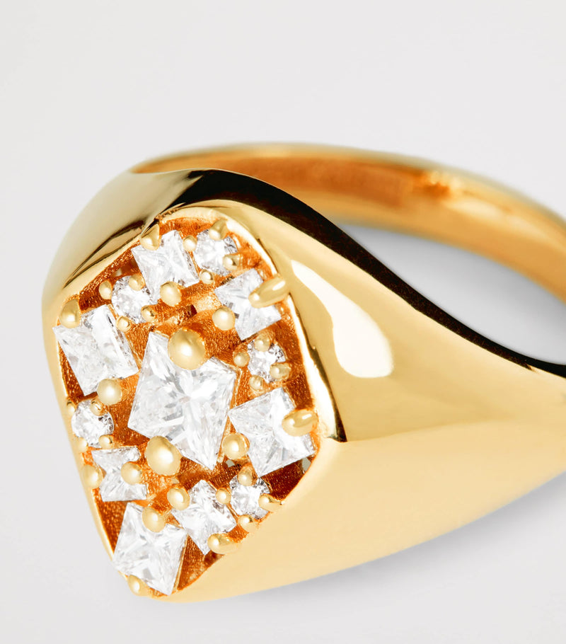 Suzanne Kalan La Fantaisie signet ring size 4 - British product