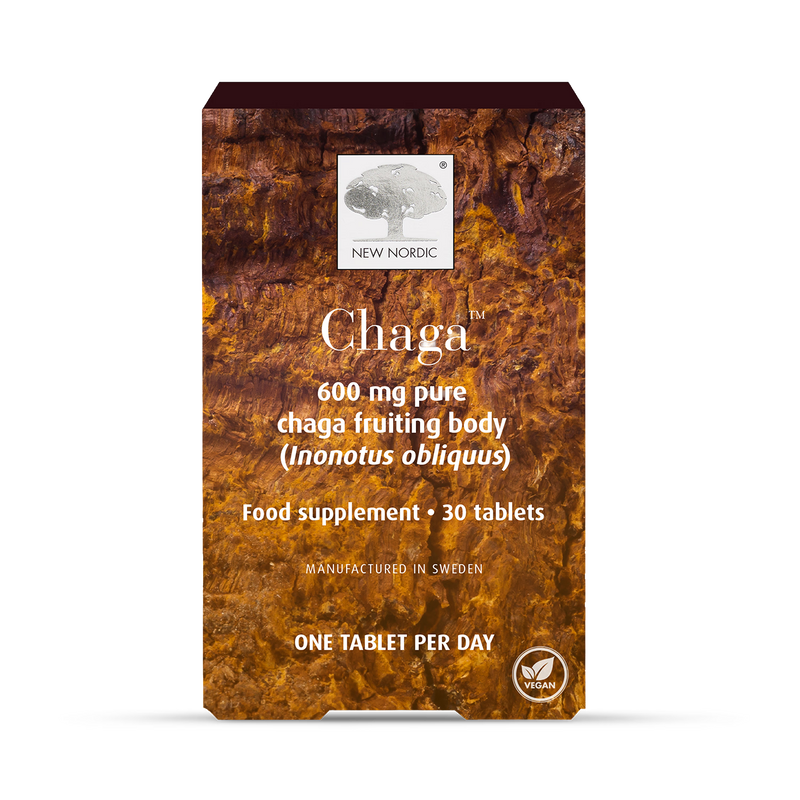 New Nordic Chaga mushroom extract tablets 30 (British brand)