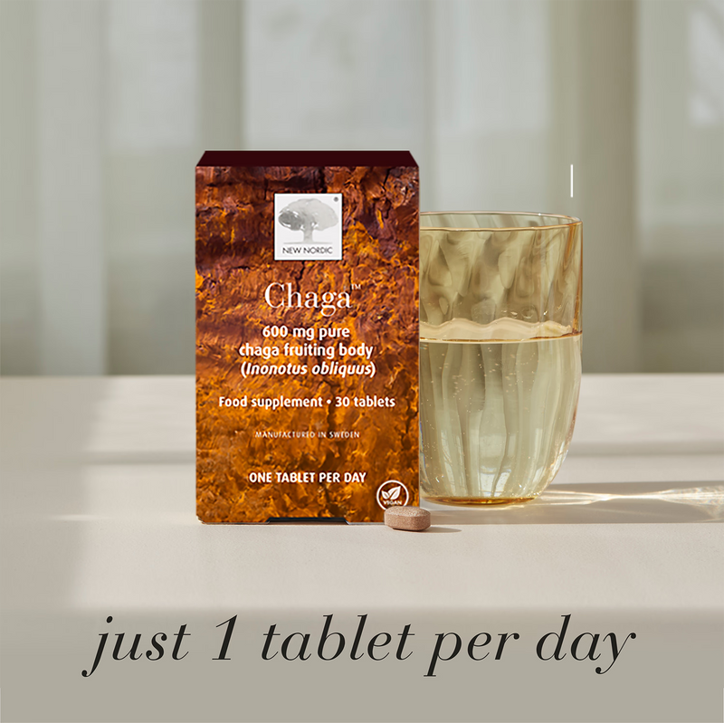 New Nordic Chaga mushroom extract tablets 30 (British brand)