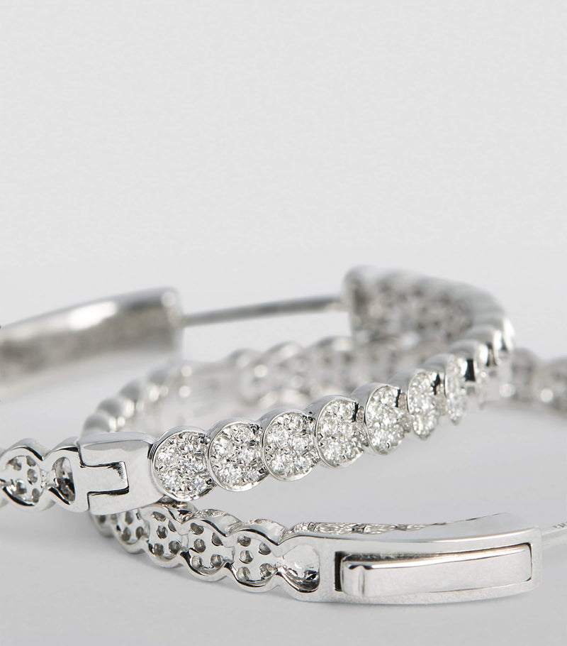 Anita Ko white gold diamond Luna hoop earrings - British product