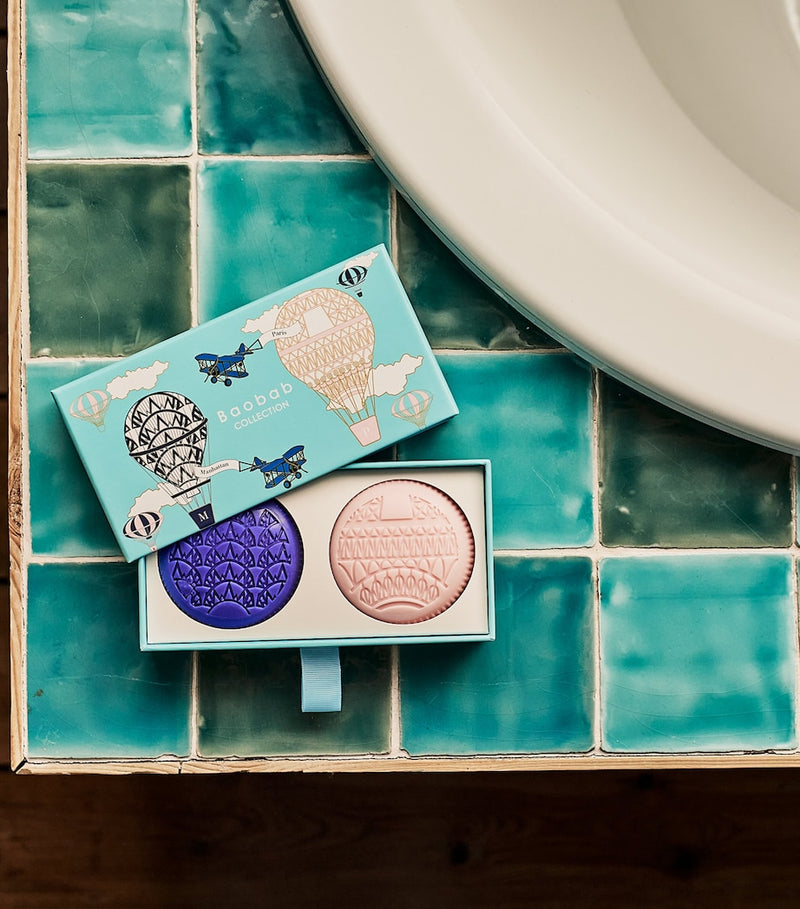 Baobab Collection soap gift set Paris Manhattan 300g (British brand)