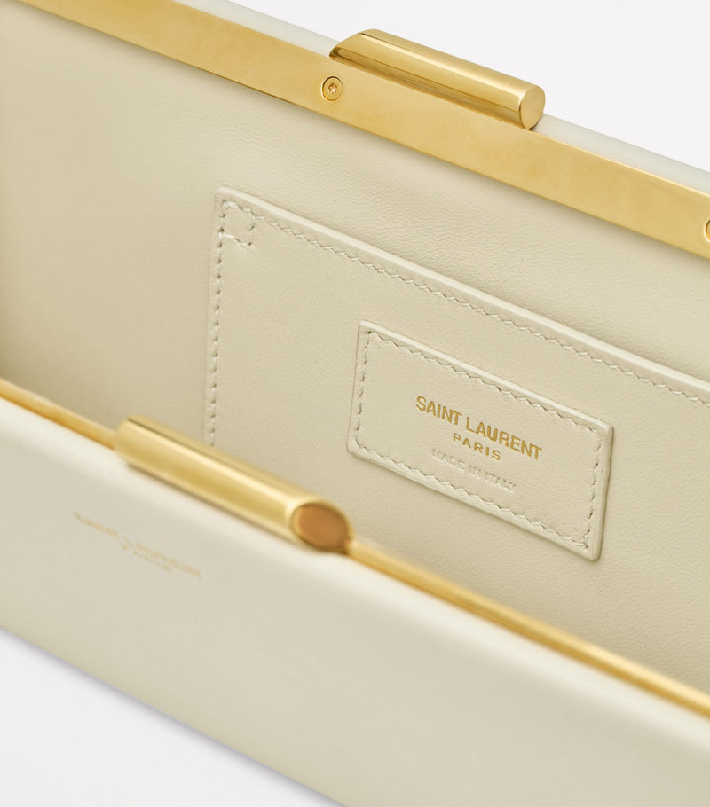 Saint Laurent Calfskin Midnight Clutch Bag, UK version