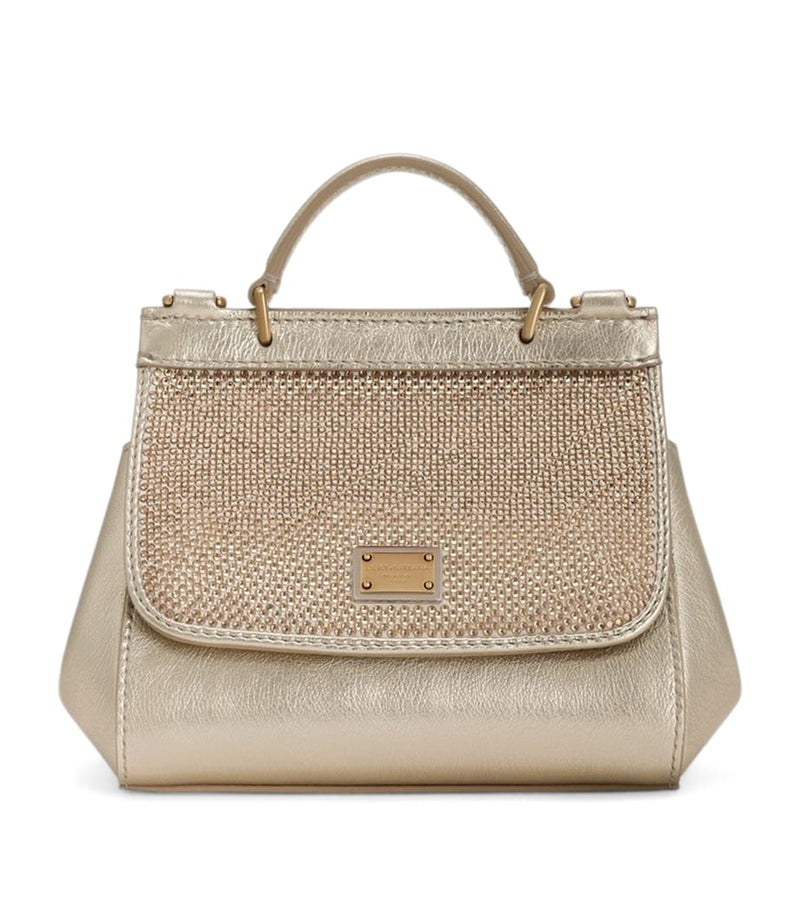 Dolce&Gabbana Kids leather top-handle bag, imported from the UK