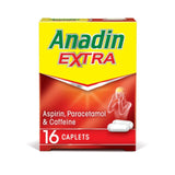 Anadin Extra Aspirin & Paracetamol Fast Acting Pain Killer Caplets 16 per pack - McGrocer