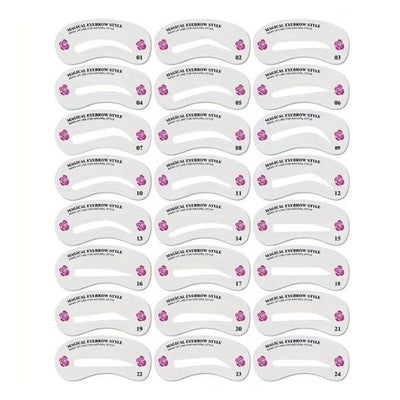Superdrug LUVYAH Eyebrow Stencil Template 24pc Makeup Tool- Buy online at McGrocer