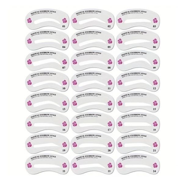 LUVYAH Eyebrow Stencils Template 24pcs, UK version