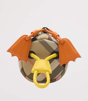 Kids Check Duck Pencil Case with Leather Zip Pulls, 20x7x7cm