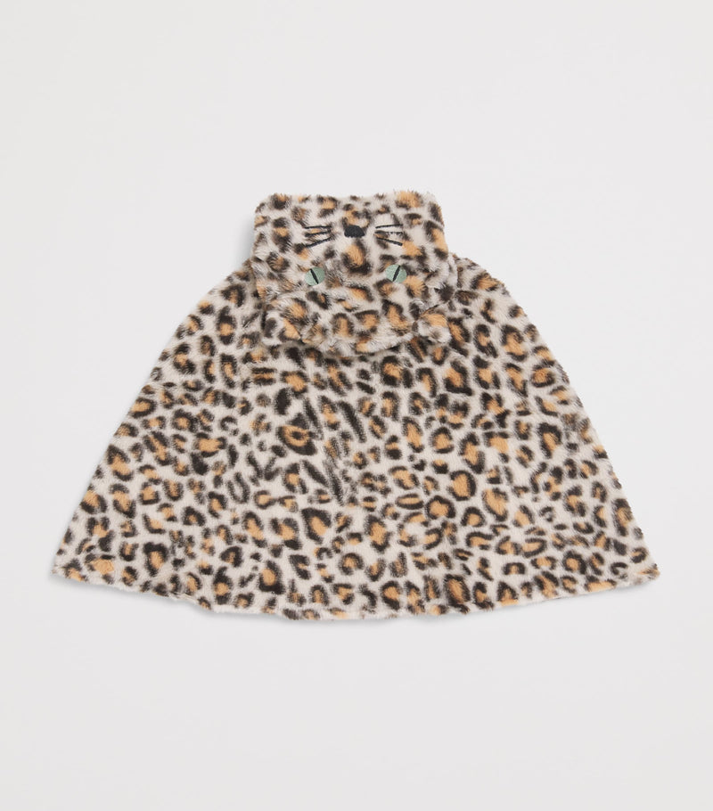 Rockahula fluffy leopard cape for ages 3-10 years, imported from the UK