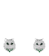 Harrods Boucheron White Gold, Diamond and Tsavorite Animaux de Collection Wladimir The Cat Earrings- Buy online at McGrocer