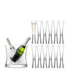 LSA International Moya champagne flutes and ice bucket serving set, UK version
