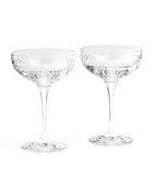 Wedgwood crystal coupe glasses set of 2 (British brand)