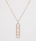 Messika Move 10th Birthday rose gold diamond necklace 0.70ct, UK version