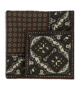 Harrods Dunhill Mulberry Silk Paisley Pocket Square 30cm x 30cm- Buy online at McGrocer