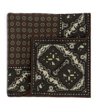 Dunhill mulberry silk paisley pocket square 30cm (British brand)