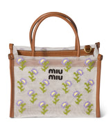 Harrods Miu Miu Embroidered Mesh Top-Handle Bag- Buy online at McGrocer