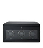WOLF British Racing triple watch winder, vegan leather (British brand)