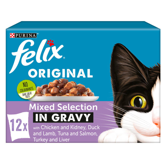 Felix Cat Food Mixed Selection In Gravy 12 X 100g GOODS Sainsburys   