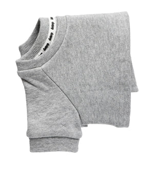 Slouchy Frame Organic Cotton Terry Sweatshirt with Side Split Hem