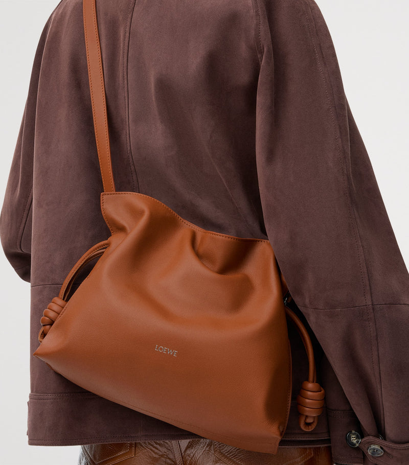 LOEWE medium leather flamenco clutch bag (British brand)
