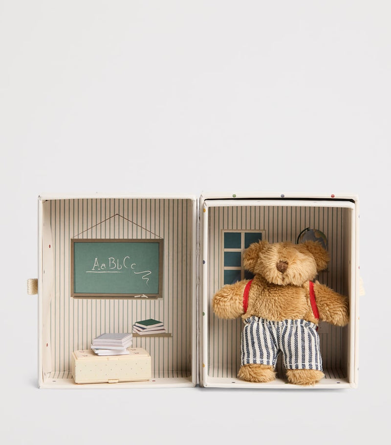 Konges Sløjd Tiny Teddy back to school soft toy 10cm, UK version